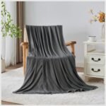 Soft Cooling Blanket Lightweight Throw for Summer - Charcoal