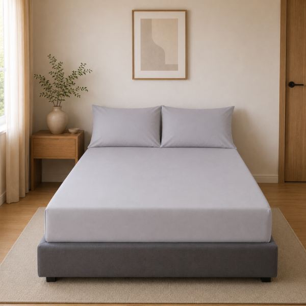 Non Iron Extra Deep Fitted Sheet - Grey