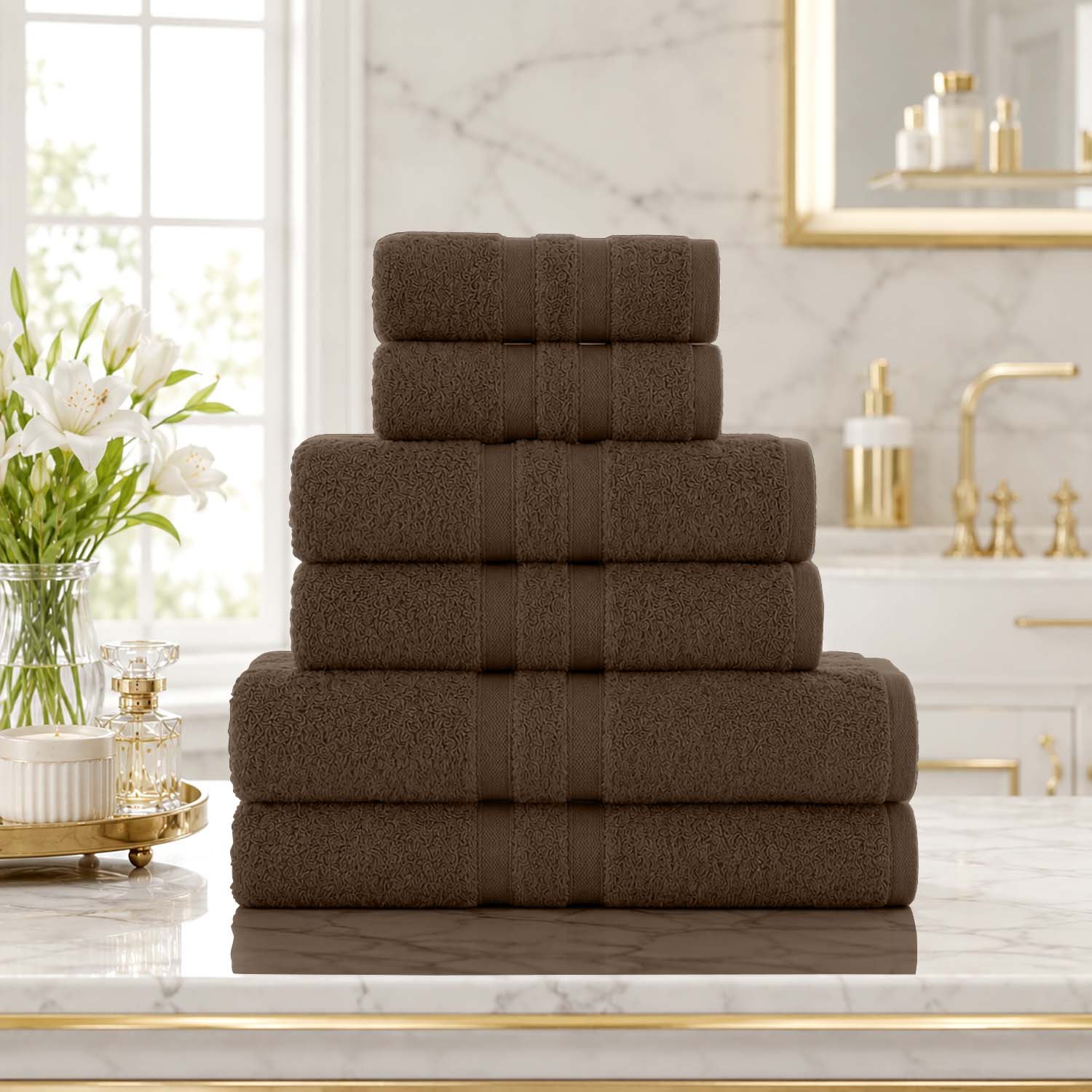 Cocoa 2 Super Soft Hotel Style Towel Set - Cocoa