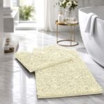 2Piece Loop Bath Mat Set - Cream