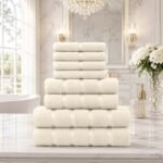 8 Piece Ultra Soft Cotton Towel Bale Set - Cream