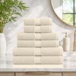 Highly Absorbent Soft Bamboo Towel Set - Bone