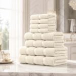 8 Piece Ultra Soft Cotton Towel Bale Set - Cream