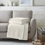 Popcorn Fleece Throw Blanket - Cream
