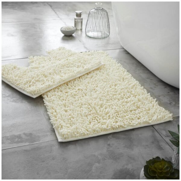2Piece Loop Bath Mat Set - Cream