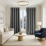 Velvet Blackout Curtains For Window - Grey
