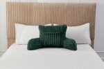 Cosy Heated Ribbed Cuddle Cushion with Armrest Support - Dark Green - Image 5