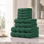 8 Piece Ultra Soft Cotton Towel Bale Set - Dark Green