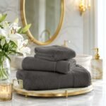 Ultra Soft Plush Absorbent Towel Set - Dark Grey