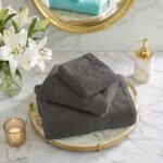 Ultra Soft Plush Absorbent Towel Set - Dark Grey