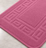 2-Piece Greek Bath Mat Set - Dark Pink