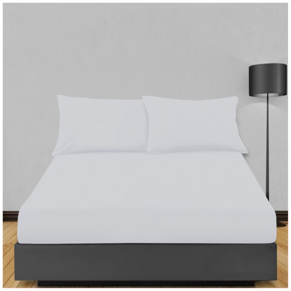 Non Iron Extra Deep Fitted Sheet - White