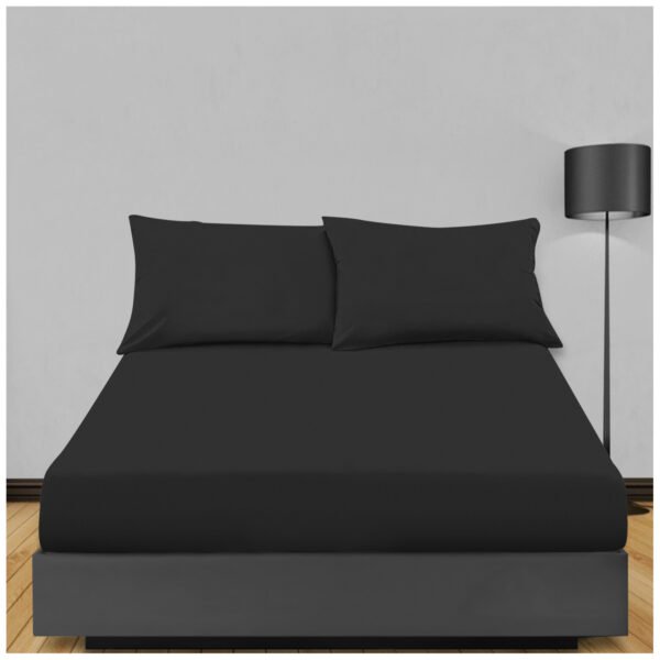 Non Iron Extra Deep Fitted Sheet - Black