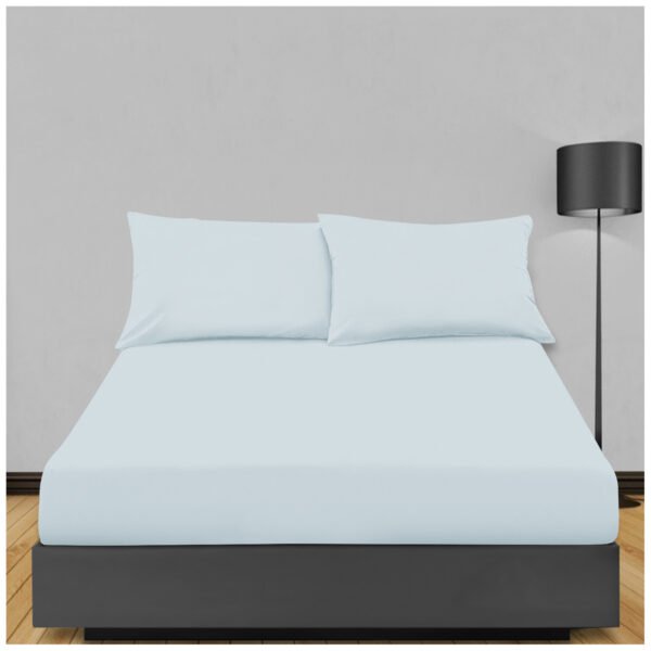 Non Iron Extra Deep Fitted Sheet - Sky Blue