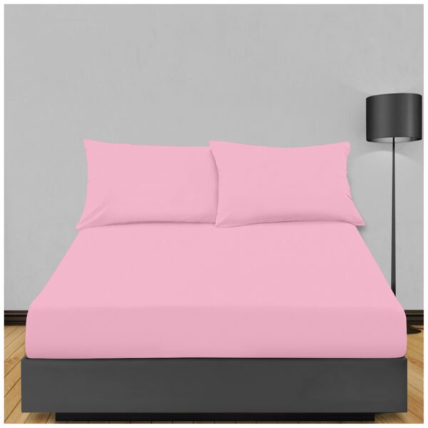 Non Iron Extra Deep Fitted Sheet - Pink