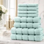 8 Piece Ultra Soft Cotton Towel Bale Set - Duck Egg