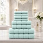 8 Piece Ultra Soft Cotton Towel Bale Set - Duck Egg