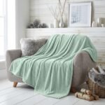 Popcorn Fleece Throw Blanket - Duck Egg