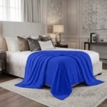 Popcorn Fleece Throw Blanket - Electric Blue