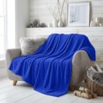 Popcorn Fleece Throw Blanket - Electric Blue