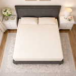 100% Cotton 400 TC Deep Fitted Bed Sheet - Cream - Image 3