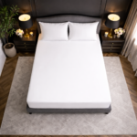 100% Cotton 300 TC Deep Fitted Bed Sheet - White - Image 3