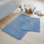 2-Piece Greek Bath Mat Set - Blue