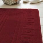 2-Piece Greek Bath Mat Set - Burgundy