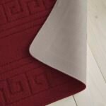 2-Piece Greek Bath Mat Set - Burgundy