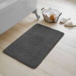 2-Piece Greek Bath Mat Set - Charcoal