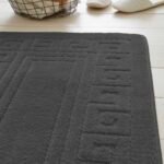 2-Piece Greek Bath Mat Set - Charcoal
