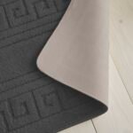 2-Piece Greek Bath Mat Set - Charcoal