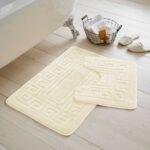 2-Piece Greek Bath Mat Set - Cream
