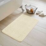 2-Piece Greek Bath Mat Set - Cream