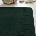 2-Piece Greek Bath Mat Set - Dark Green