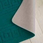 2-Piece Greek Bath Mat Set - Dark Teal