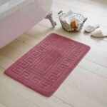 2-Piece Greek Bath Mat Set - Dusty Pink