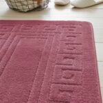 2-Piece Greek Bath Mat Set - Dusty Pink