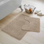 2-Piece Greek Bath Mat Set - Dark Teal