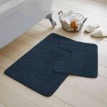 2-Piece Greek Bath Mat Set - Dark Teal