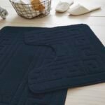 2-Piece Greek Bath Mat Set - Dark Teal