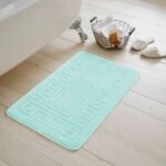 2-Piece Greek Bath Mat Set - Aqua