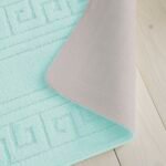 2-Piece Greek Bath Mat Set - Aqua
