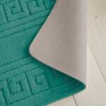 2-Piece Greek Bath Mat Set - Teal