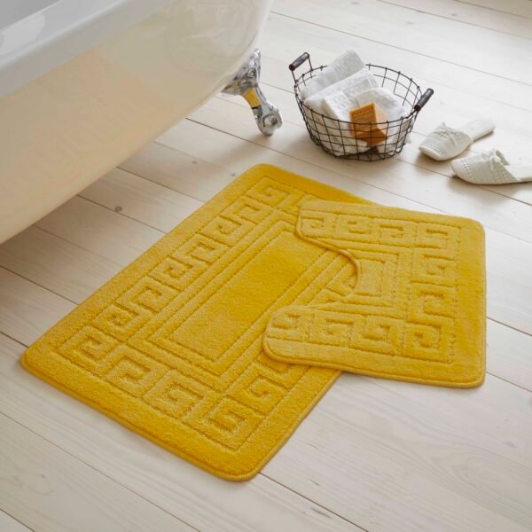 2-Piece Greek Bath Mat Set - Dark Teal