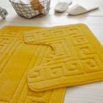 2-Piece Greek Bath Mat Set - Dark Teal