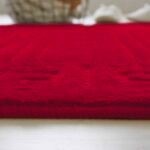 2-Piece Greek Bath Mat Set - Red