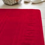 2-Piece Greek Bath Mat Set - Red