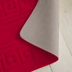 2-Piece Greek Bath Mat Set - Red