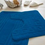 2-Piece Greek Bath Mat Set - Royal Blue